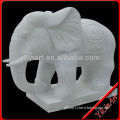 White Marble Standing Elephant Sculpture YL-D202